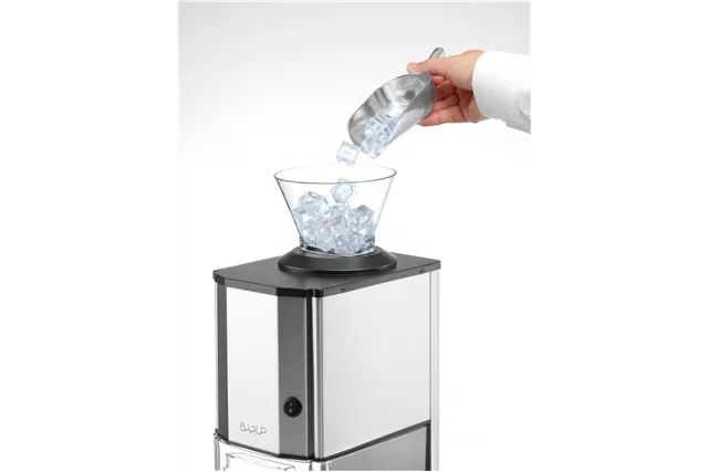 Kruszarka do lodu, srebrny, 230V/70W, 170x290x462mm BarUp 271520