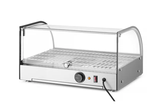 Witryna grzewcza nastawna, pojedyncza, czarny, 220-240V/800W, 554x376x311mm Hendi 273982
