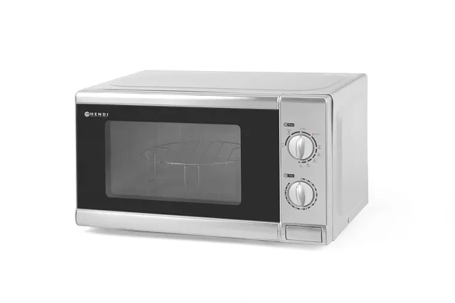 Kuchenka mikrofalowa z funkcją grilla, 20L, 230V/1050W, 435x360x251mm Hendi 281710