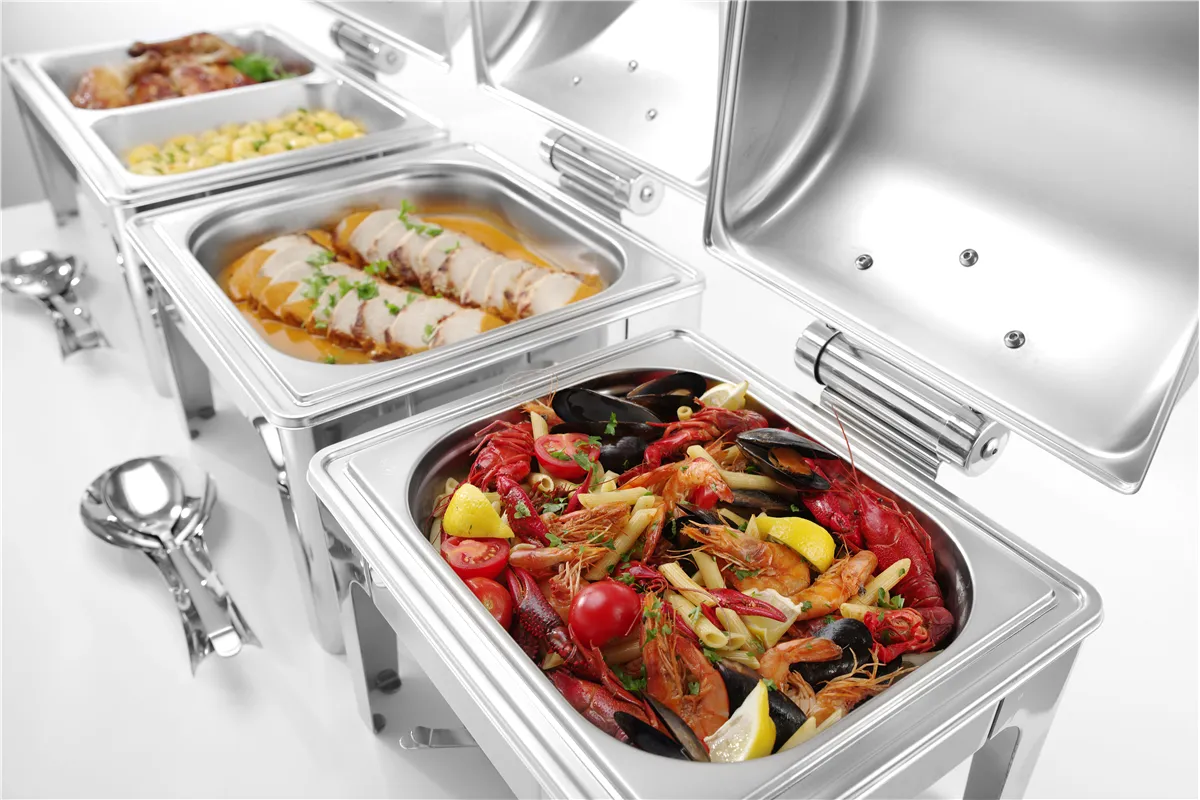 Podgrzewacz na pastę GN 1/1 polerowany na wysoki połysk, Profi Line, 9L, 570x405x320mm Hendi 470213