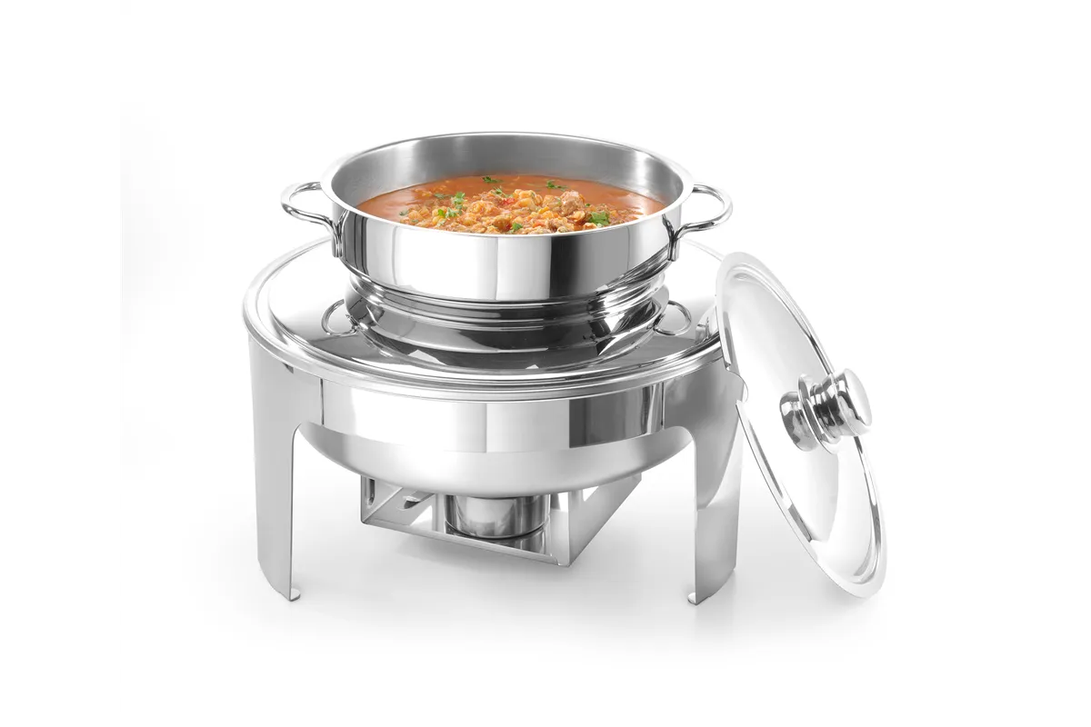 Podgrzewacz na pastę do zupy polerowany na wysoki połysk, Profi Line, 10L, ⌀420x380mm Hendi 470244