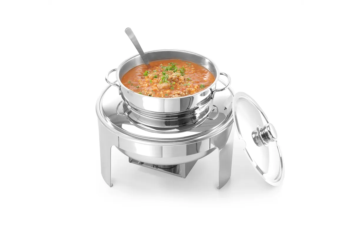 Podgrzewacz na pastę do zupy polerowany na wysoki połysk, Profi Line, 10L, ⌀420x380mm Hendi 470244