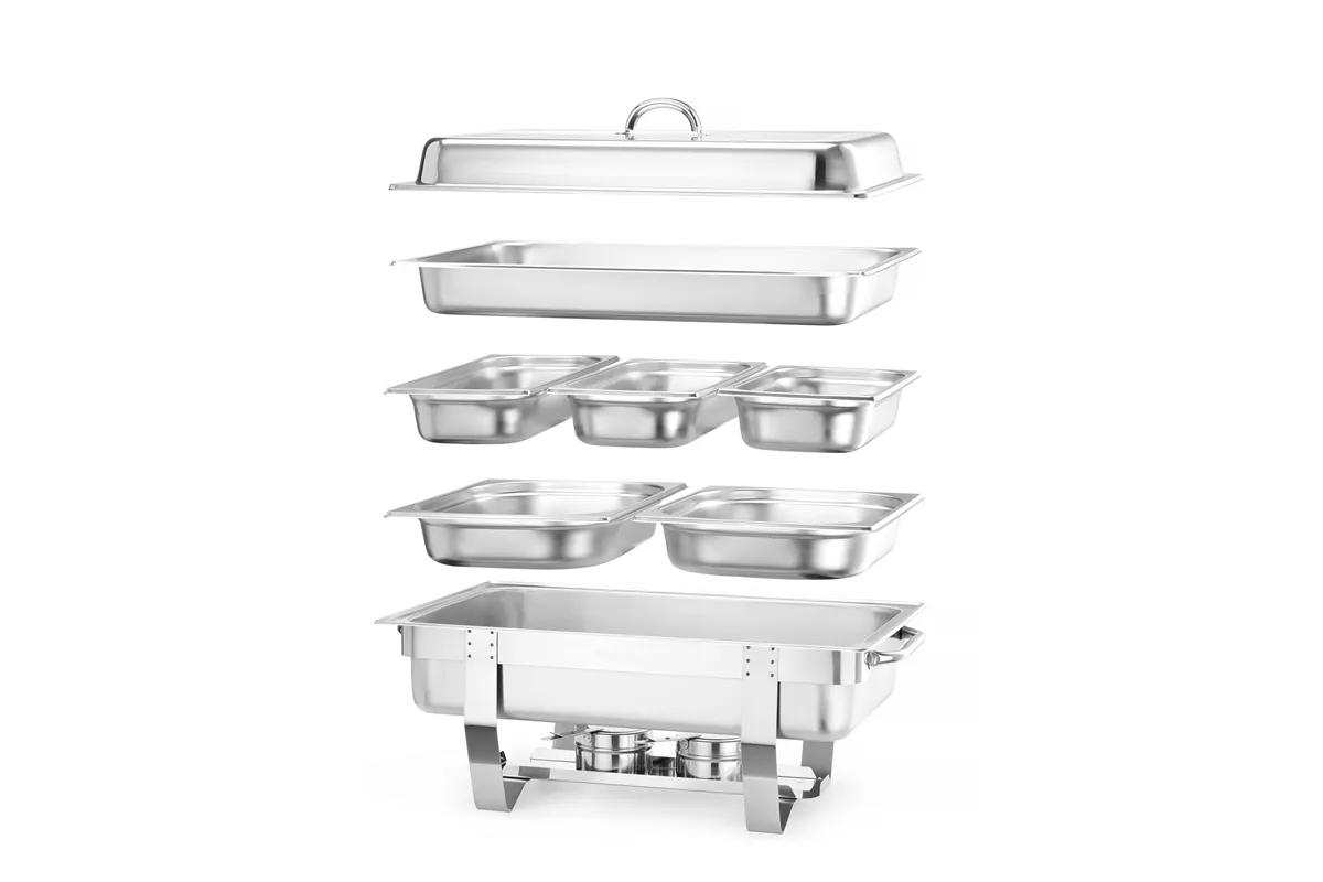 Podgrzewacz na pastę GN 1/1 – zestaw z pojemnikami GN, Kitchen Line, 585x385x315mm Hendi 471050