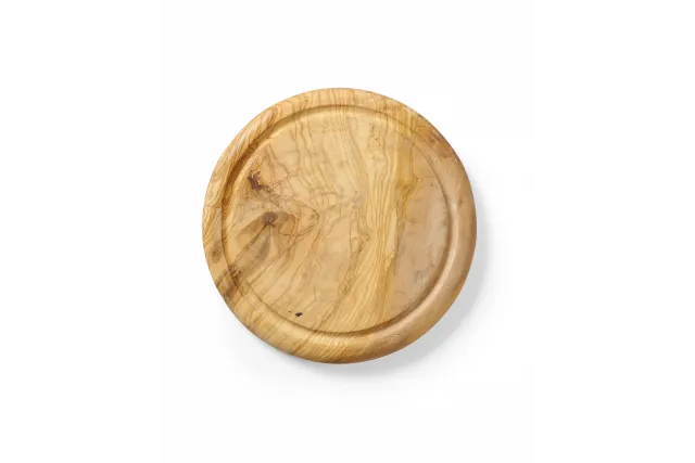 Deska do serwowania z drewna oliwnego, ⌀260x25mm, Okrągły Hendi 505397