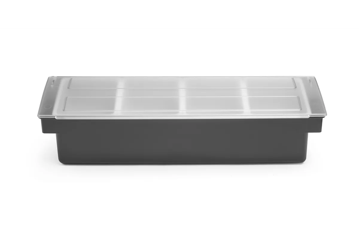 Pojemnik barmański na dodatki do drinków - 4 wkłady, 480x150x100mm BarUp 552025