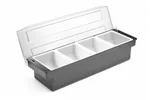 Pojemnik barmański na dodatki do drinków - 4 wkłady, 480x150x100mm BarUp 552025