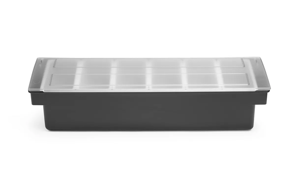 Pojemnik barmański na dodatki do drinków - 6 wkładów, 480x150x100mm BarUp 552032