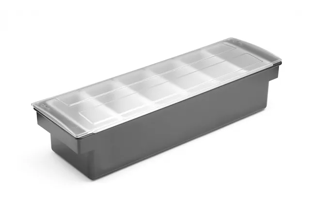 Pojemnik barmański na dodatki do drinków - 6 wkładów, 480x150x100mm BarUp 552032