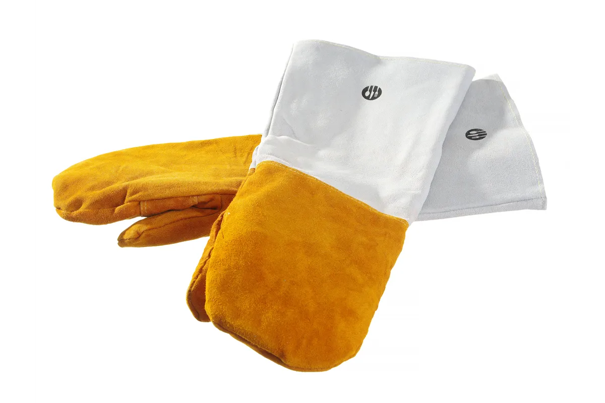 Rękawice do grilla, odporne na ciepło, skórzane – 2 szt., 2 szt., 460mm Hendi 556658