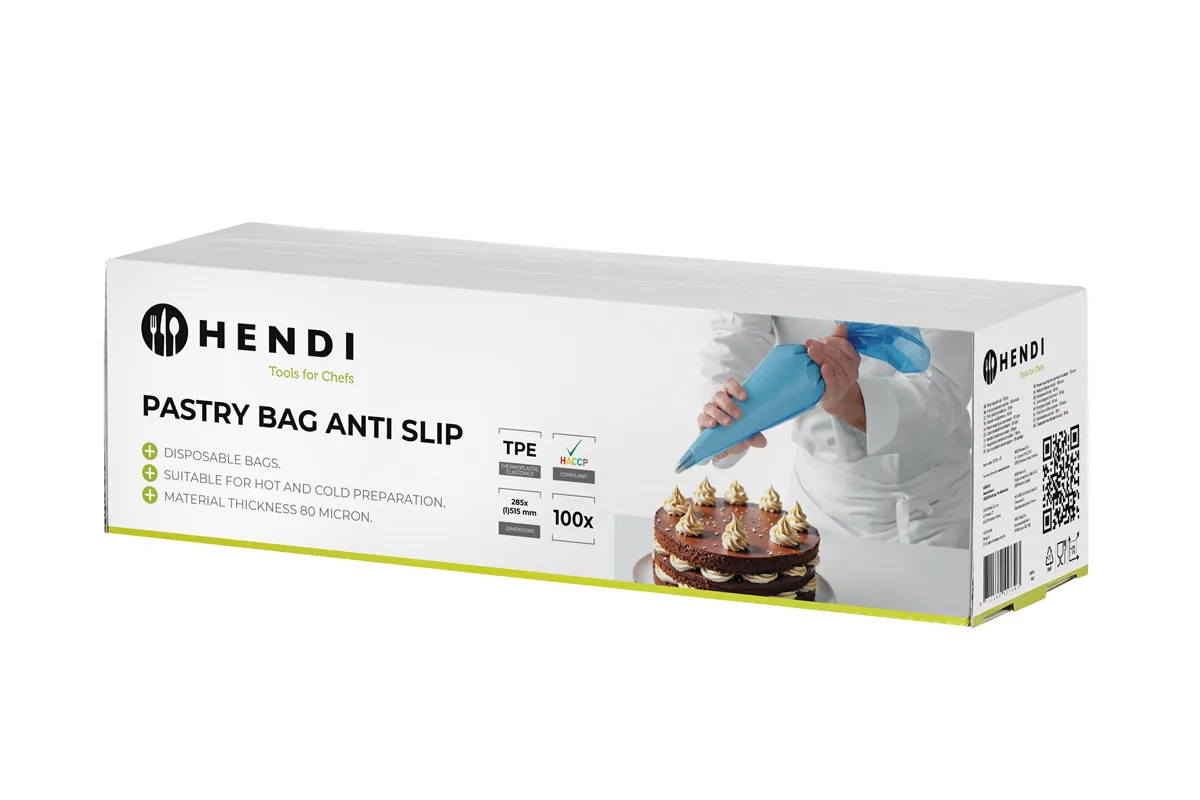 Worki do szprycowania antypoślizgowe, niebieski, 100 szt., 515x280mm Hendi 557303
