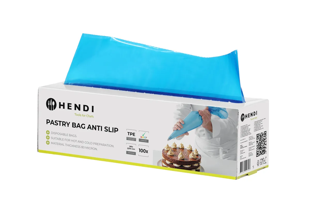 Worki do szprycowania antypoślizgowe, niebieski, 100 szt., 515x280mm Hendi 557303