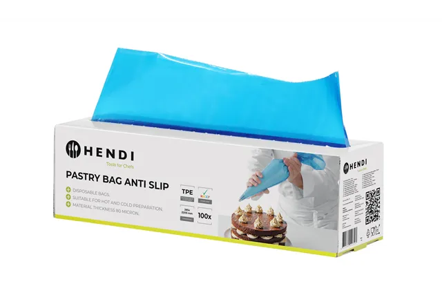 Worki do szprycowania antypoślizgowe, niebieski, 100 szt., 515x280mm Hendi 557303