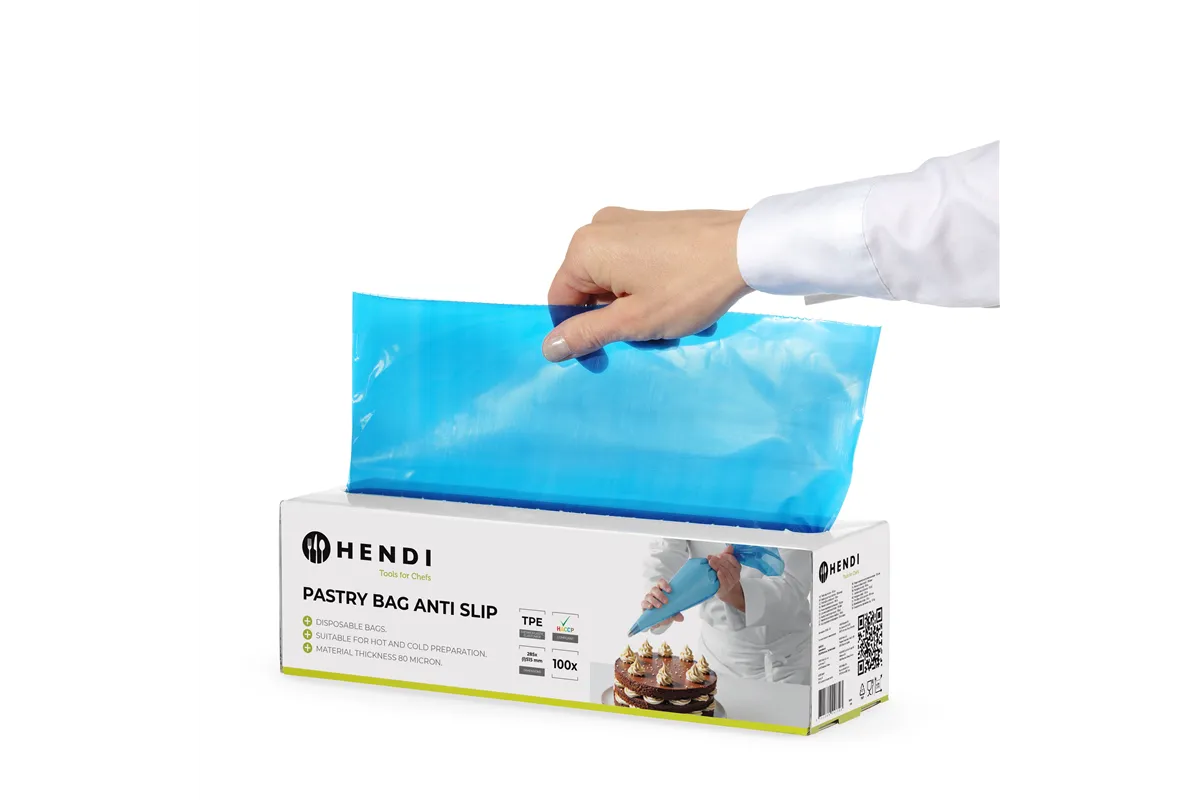 Worki do szprycowania antypoślizgowe, niebieski, 100 szt., 515x280mm Hendi 557303