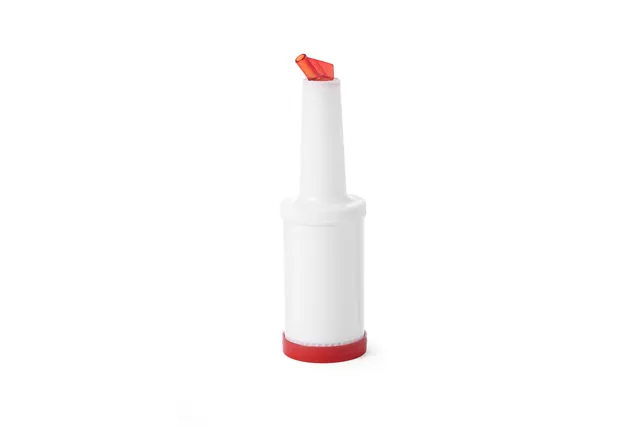 Dyspenser barmański z wymiennymi końcówkami, 0,8L, biały, ⌀90x300mm BarUp 557600