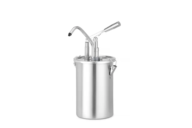 Pojemnik ze stali nierdzewnej do sosów z dyspenserem, 4,5L, ⌀180x420mm Hendi 558102