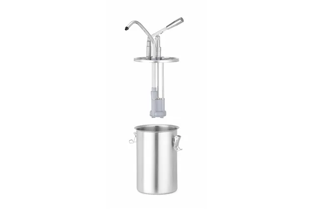 Pojemnik ze stali nierdzewnej do sosów z dyspenserem, 4,5L, ⌀180x420mm Hendi 558102