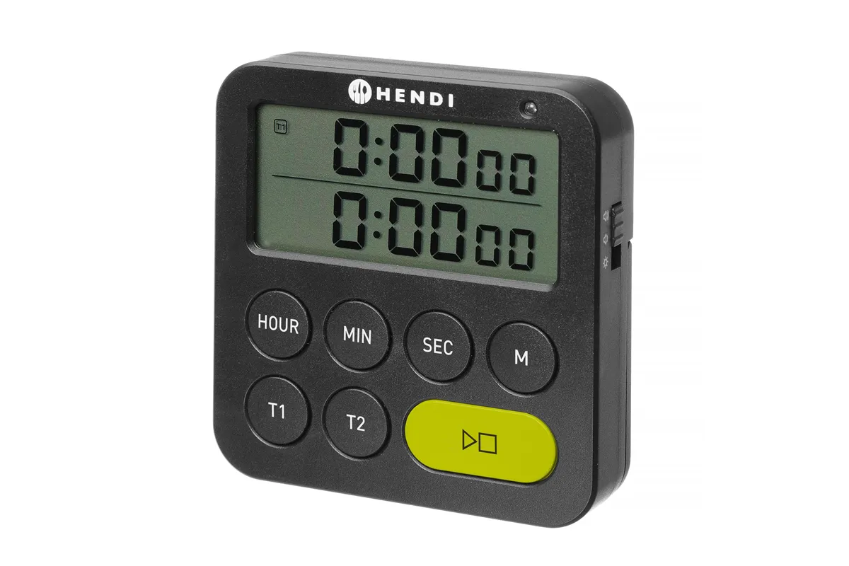 Timer dwuzakresowy, czarny, 82x20x86mm Hendi 582046