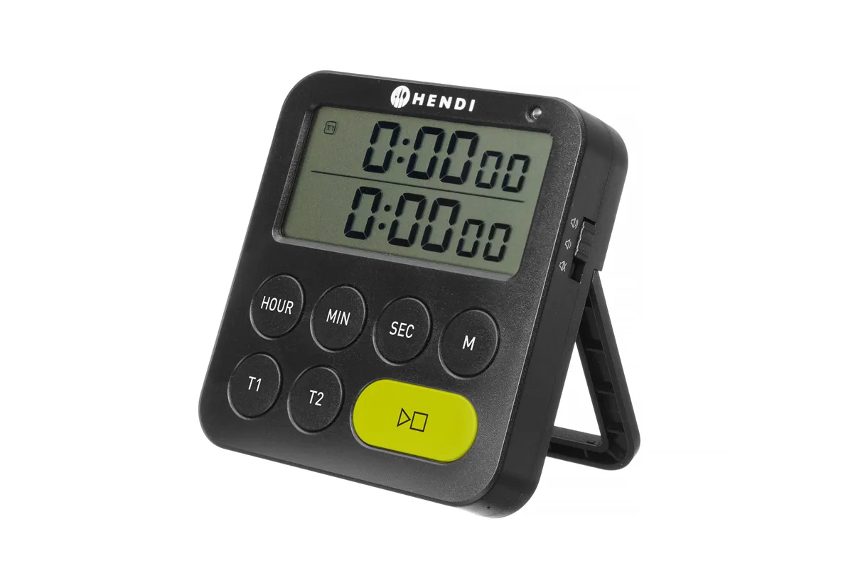 Timer dwuzakresowy, czarny, 82x20x86mm Hendi 582046