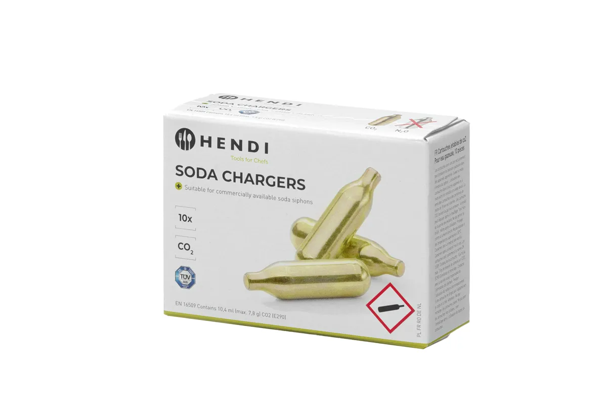 Naboje do wody sodowej CO₂, 10 szt Hendi 588406
