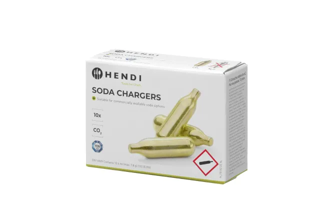 Naboje do wody sodowej CO₂, 10 szt Hendi 588406