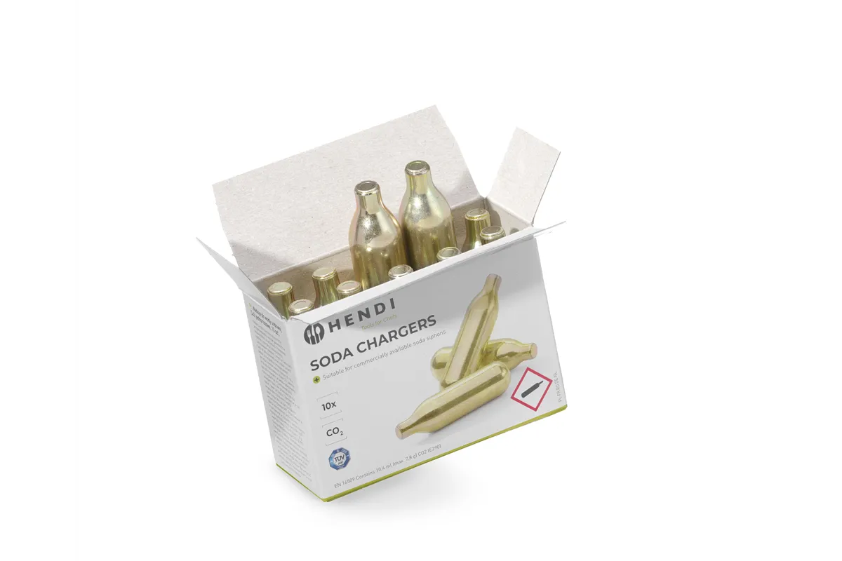 Naboje do wody sodowej CO₂, 10 szt Hendi 588406