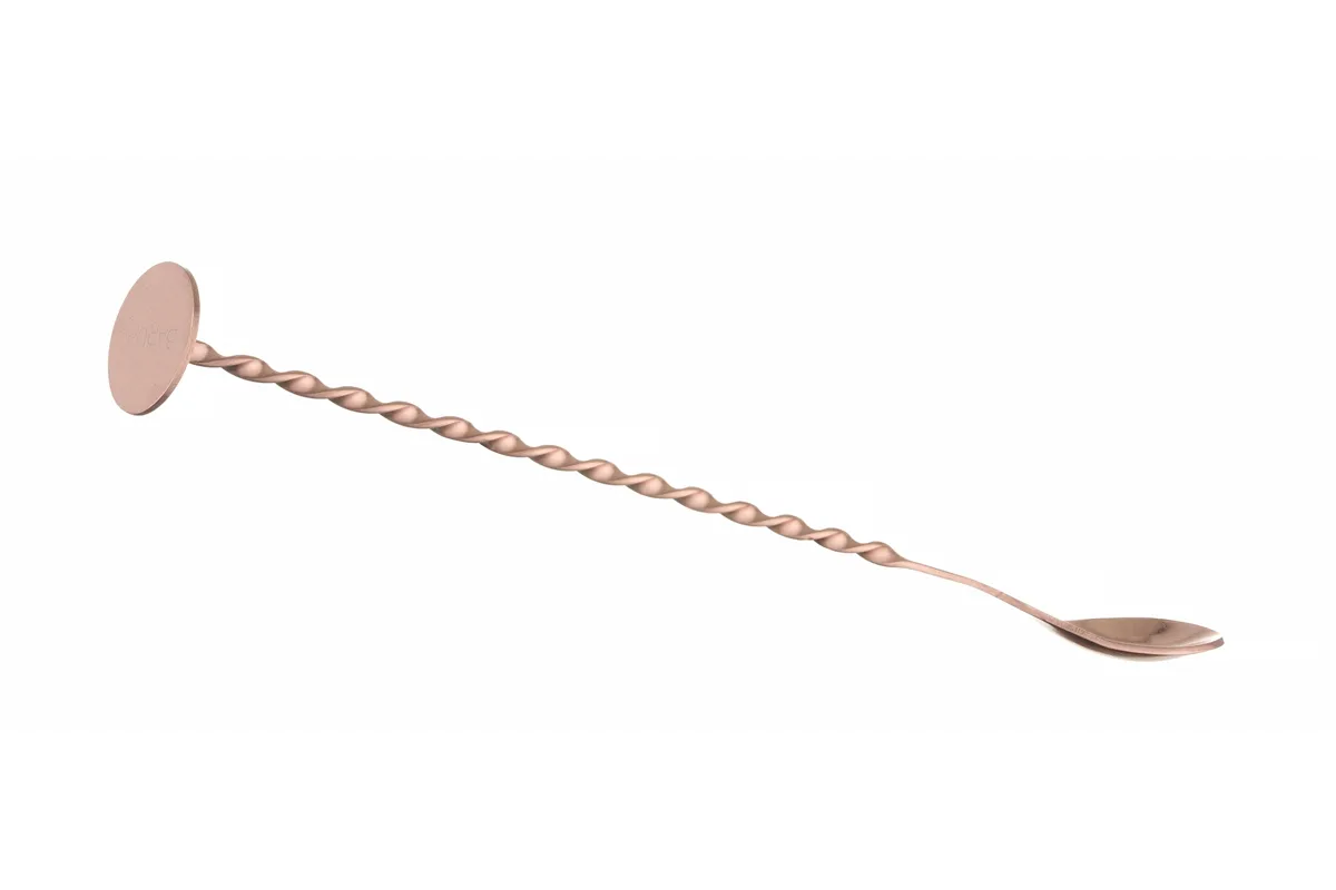 Łyżka barmańska z muddlerem, miedziany, 280x35mm BarUp 596579
