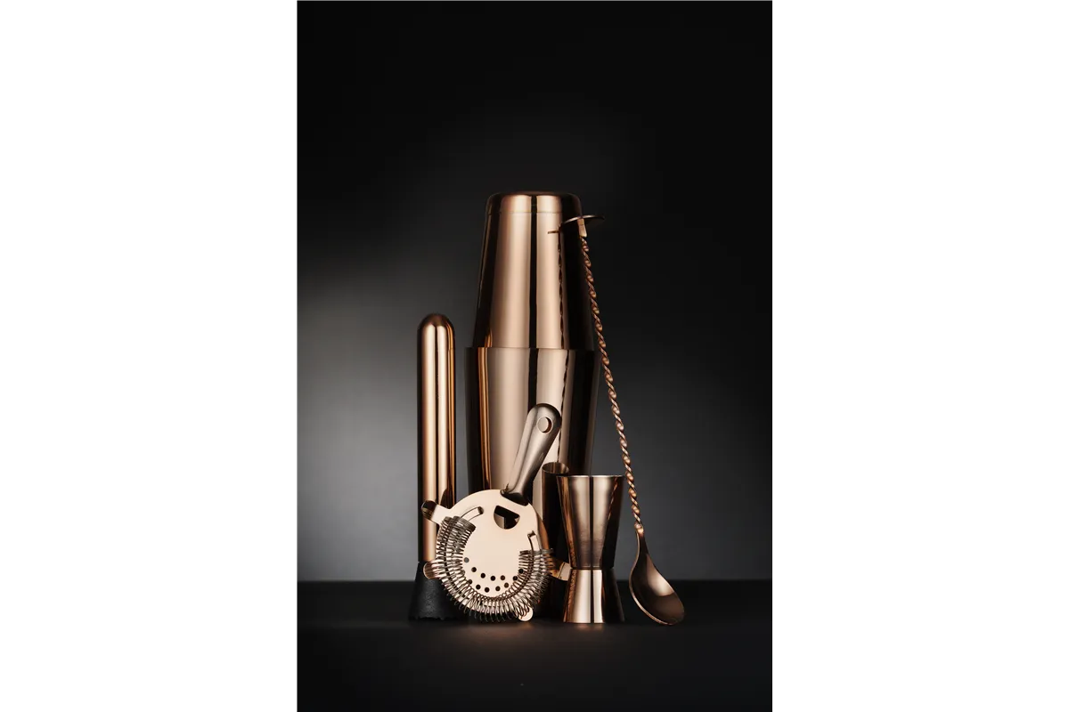 Zestaw barmański w tubie, miedziany, ⌀120x320mm BarUp 596623