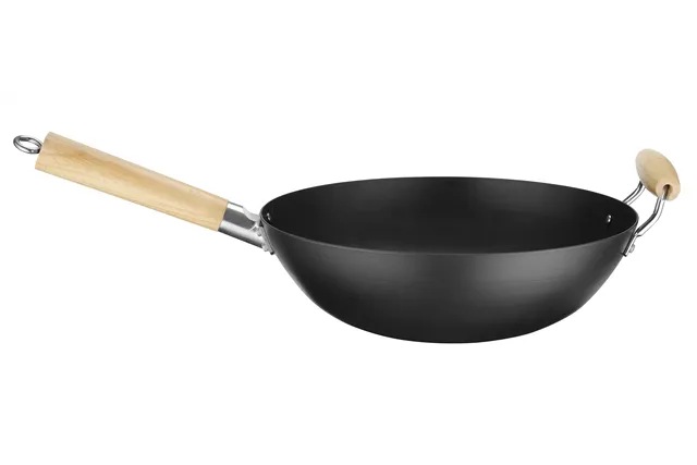 Wok z drewnianym uchwytem, ⌀324x565mm Hendi 627907