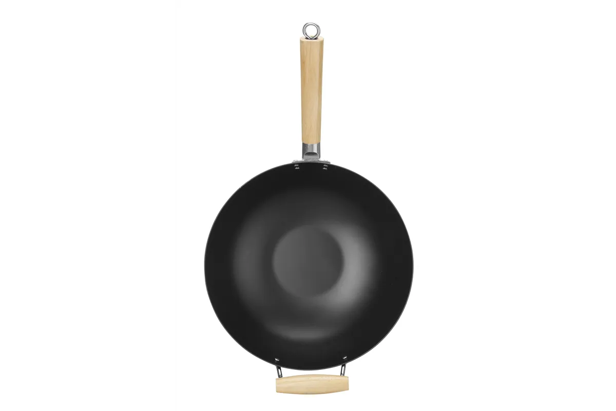 Wok z drewnianym uchwytem, ⌀324x565mm Hendi 627907