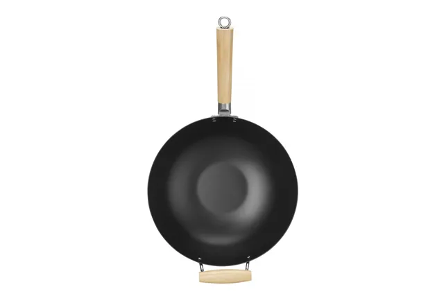 Wok z drewnianym uchwytem, ⌀324x565mm Hendi 627907