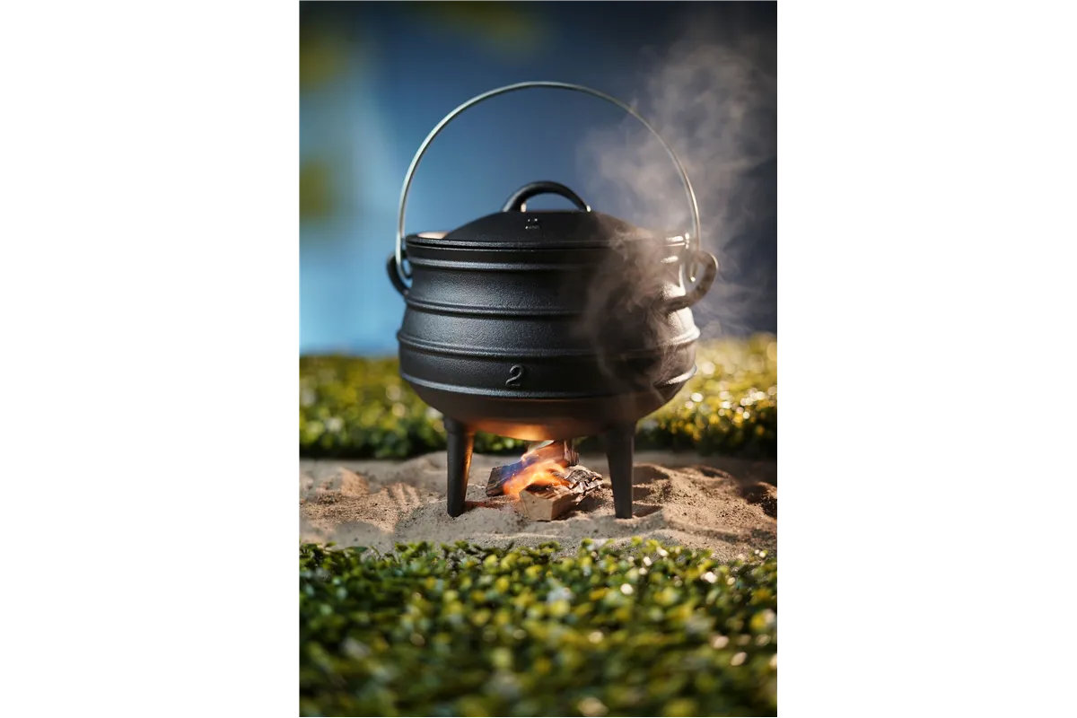 Kociołek żeliwny, czarny, ⌀245x280mm Hendi 629291