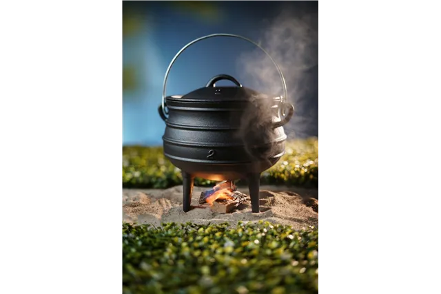 Kociołek żeliwny, czarny, ⌀245x280mm Hendi 629291