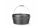 Kociołek żeliwny, 7,2L, czarny, ⌀310x155mm, Okrągły Hendi 629376