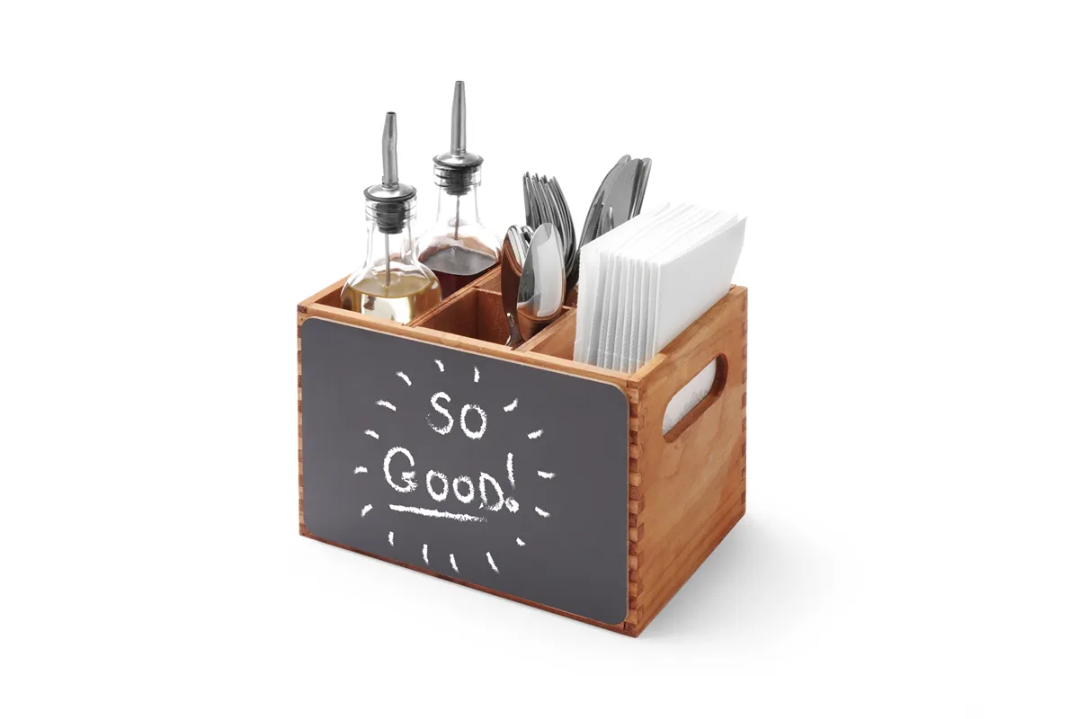 Skrzynka na karty menu i sztućce, 210x150x150mm Hendi 664148