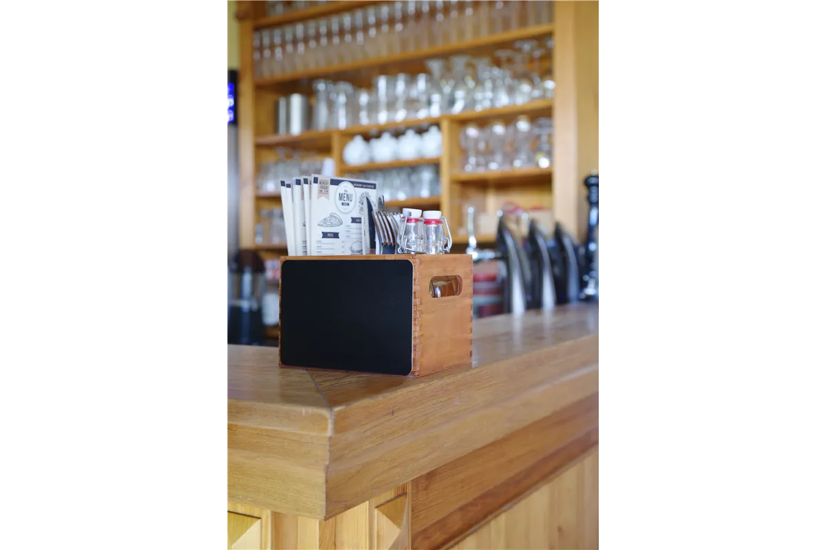 Skrzynka na karty menu i sztućce, 210x150x150mm Hendi 664148