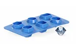 Forma do kostek lodu w kształcie kamienia szlachetnego, niebieski, 2 szt., 190x105x30mm BarUp 679012