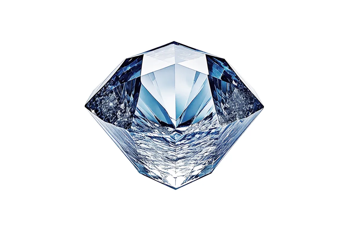 Forma do kostek lodu w kształcie kamienia szlachetnego, niebieski, 2 szt., 190x105x30mm BarUp 679012