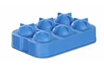 Forma do kostek lodu w kształcie kuli, niebieski, 180x125x50mm BarUp 679029