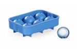Forma do kostek lodu w kształcie kuli, niebieski, 180x125x50mm BarUp 679029