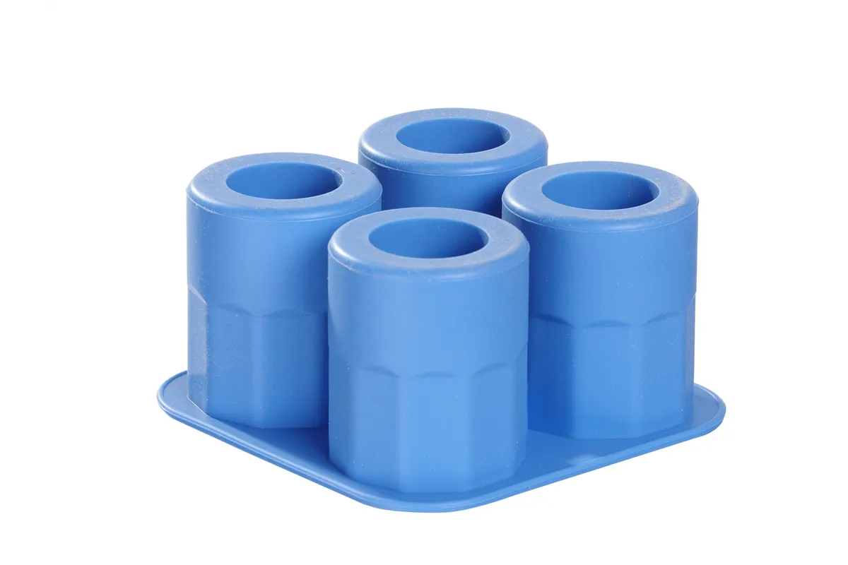 Forma do kostek lodu w kształcie kieliszka, niebieski, 122x122x60mm BarUp 679067