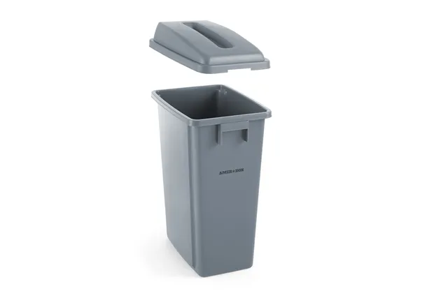 Pokrywa z otworem do kontenera prostokątnego 60l, otwór prostokątny, jasnoszary, 660x470x30mm Hendi 691144