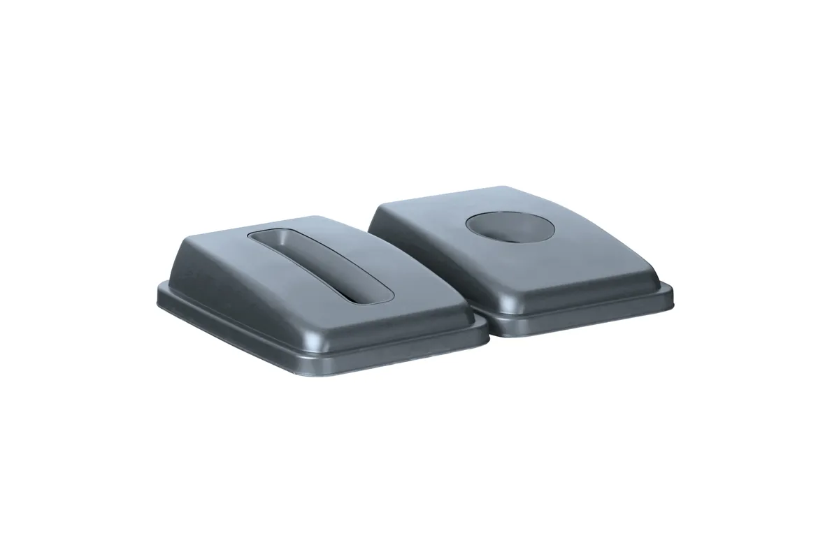 Pokrywa z otworem do kontenera prostokątnego 60l, otwór prostokątny, jasnoszary, 660x470x30mm Hendi 691144