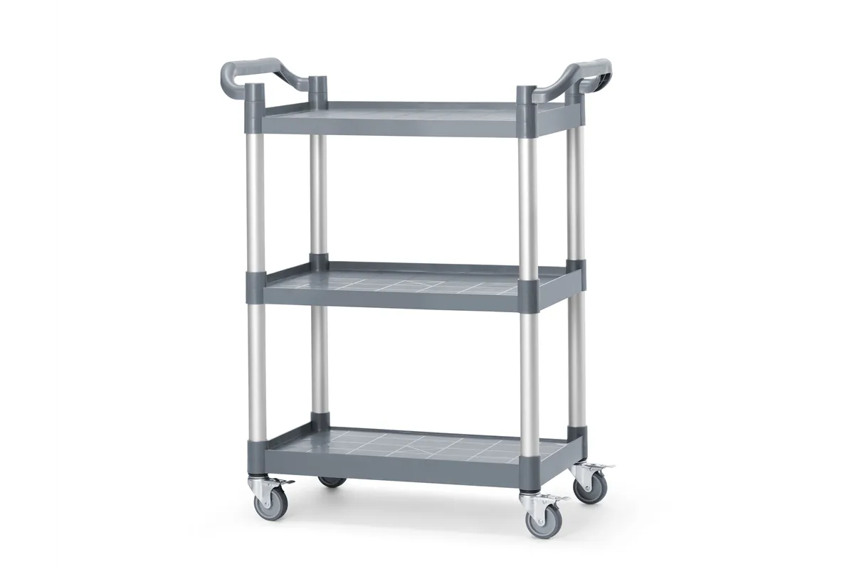 Wózek kelnerski 3-półkowy z polipropylenu, mały, 800x420x945mm AmerBox 810200