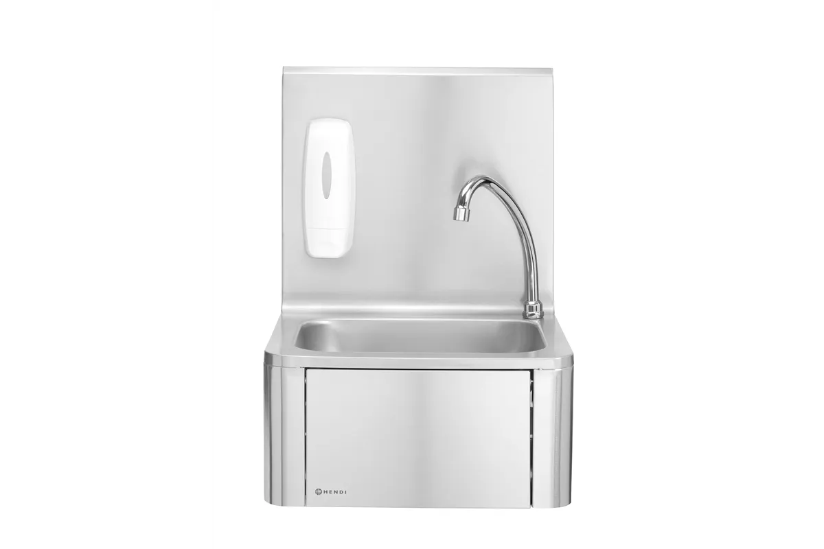 Umywalka bezdotykowa, naścienna, misa prostokątna, 400x330x560mm Hendi 810309
