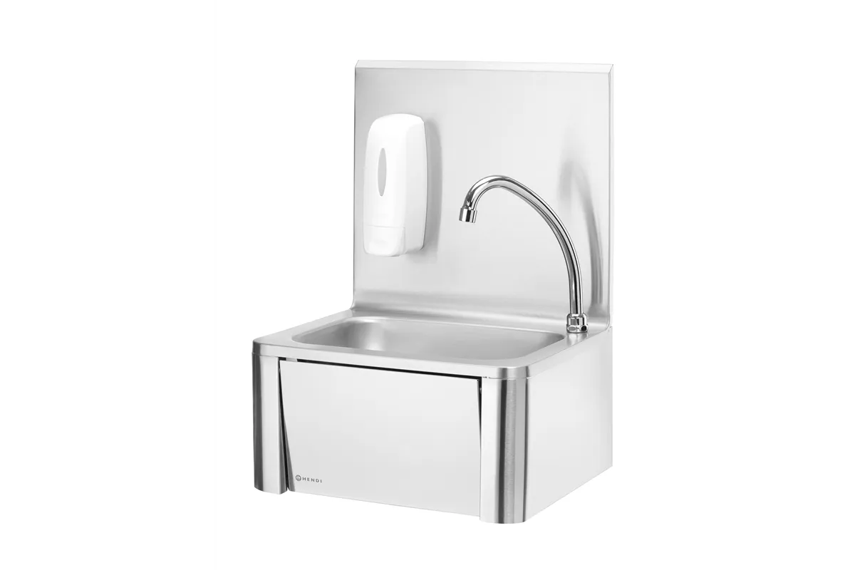 Umywalka bezdotykowa, naścienna, misa prostokątna, 400x330x560mm Hendi 810309