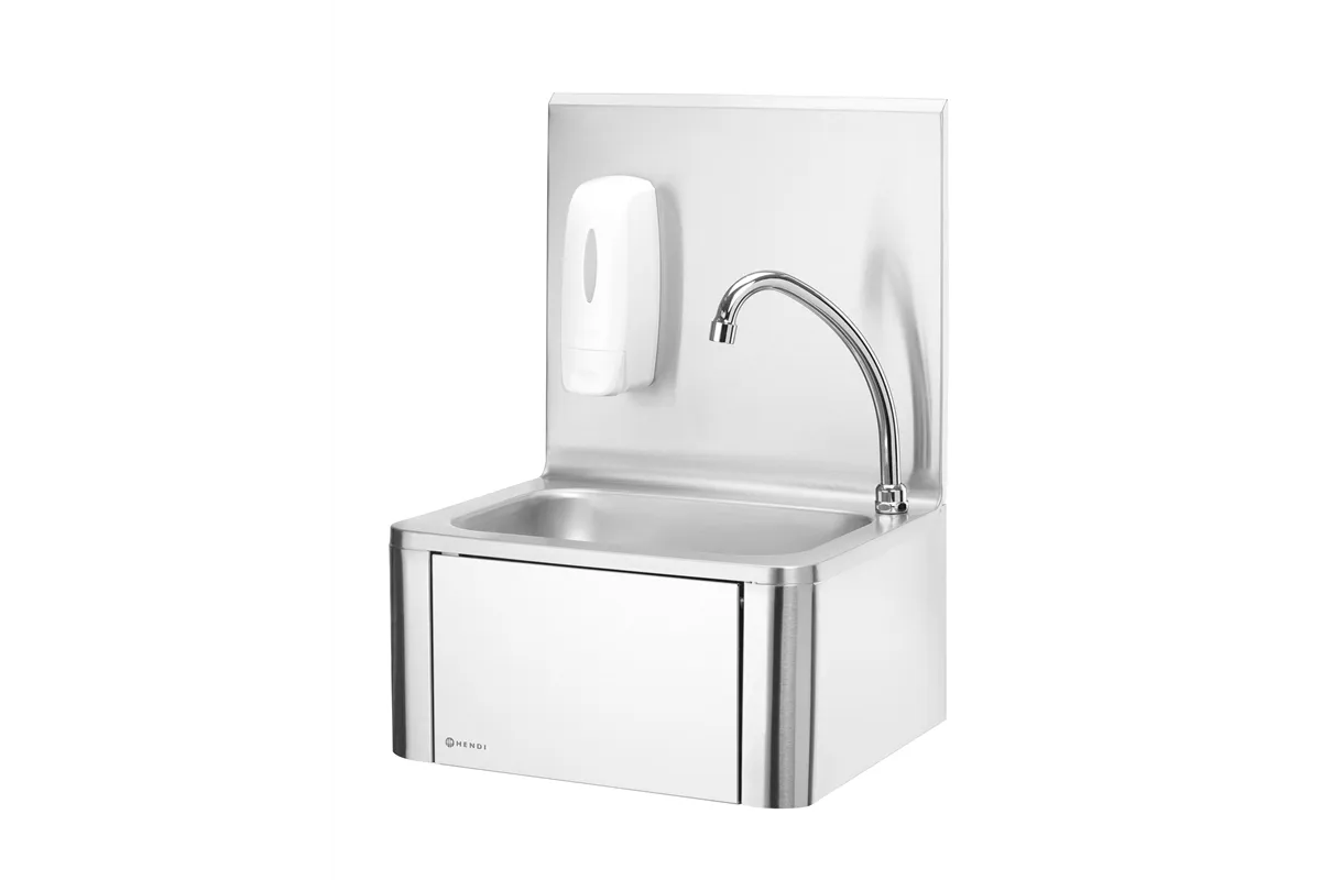 Umywalka bezdotykowa, naścienna, misa prostokątna, 400x330x560mm Hendi 810309