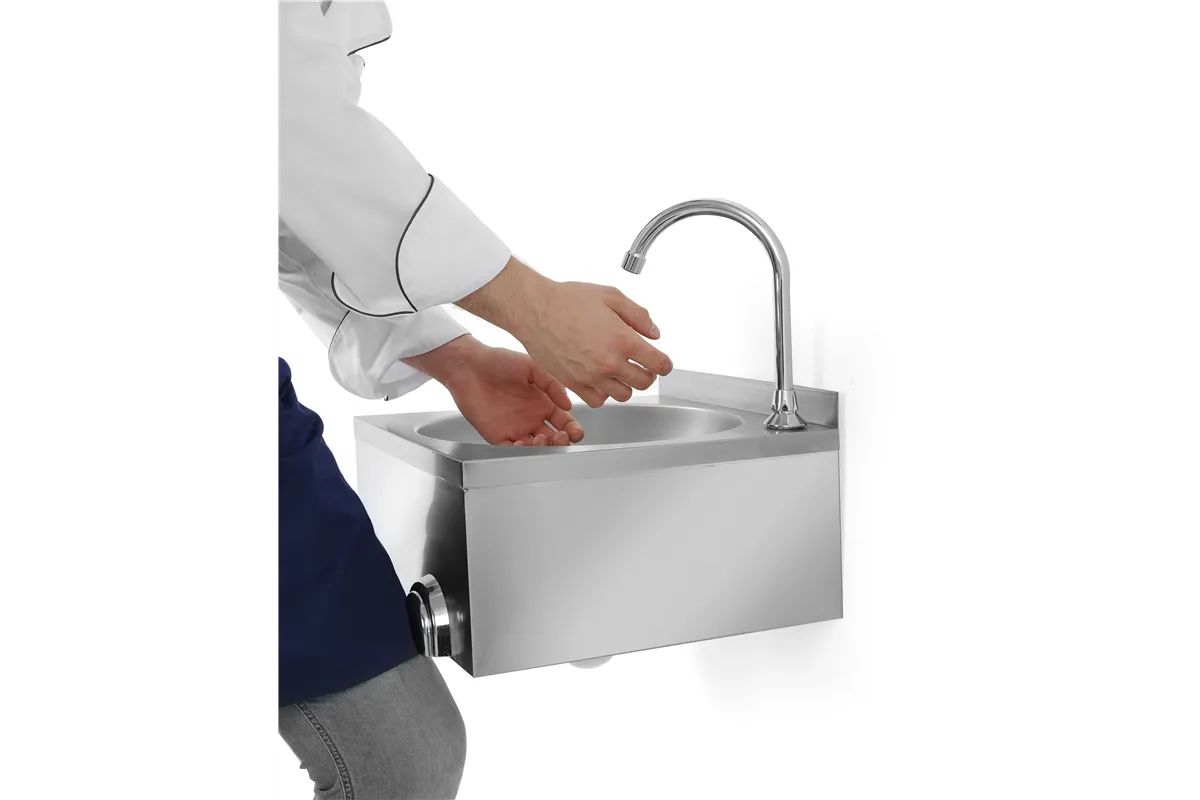 Umywalka bezdotykowa, naścienna, misa okrągła, 400x428x406mm Hendi 810316