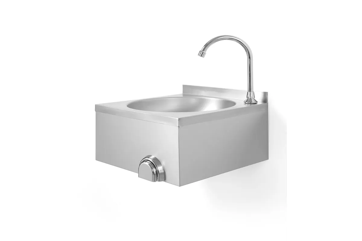 Umywalka bezdotykowa, naścienna, misa okrągła, 400x428x406mm Hendi 810316