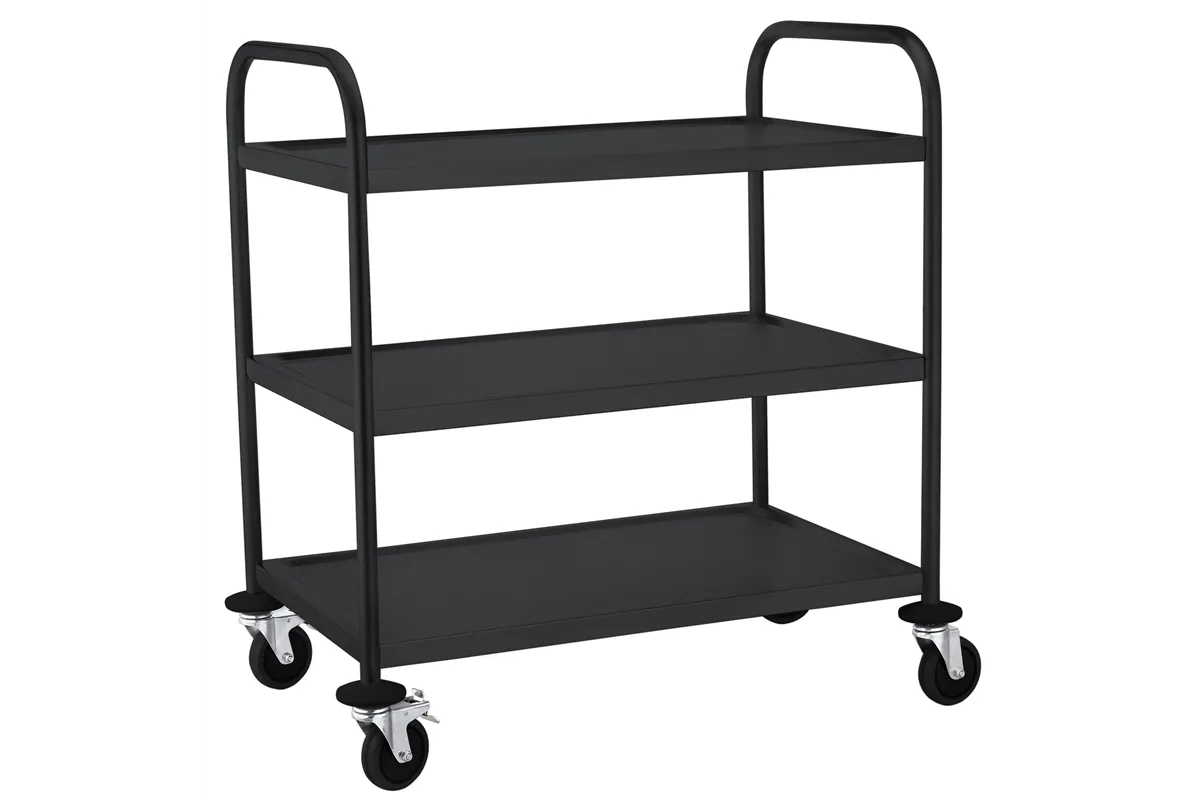 Wózek do serwowania czarny, matowy, 905x585x945mm Hendi 811320