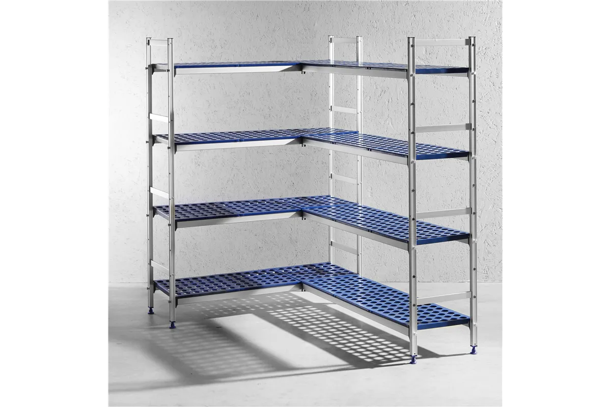 Regał magazynowy aluminiowy, 1280x405x1685mm Hendi 812273